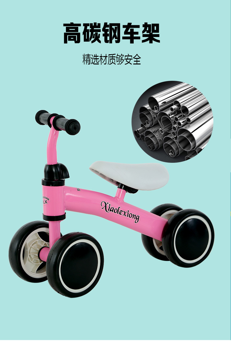 Kids' Balance Bike without Pedal for 1-3-6 Year Olds Two-in-One Balance Scooter Baby Walkers Footless Roller Coaster