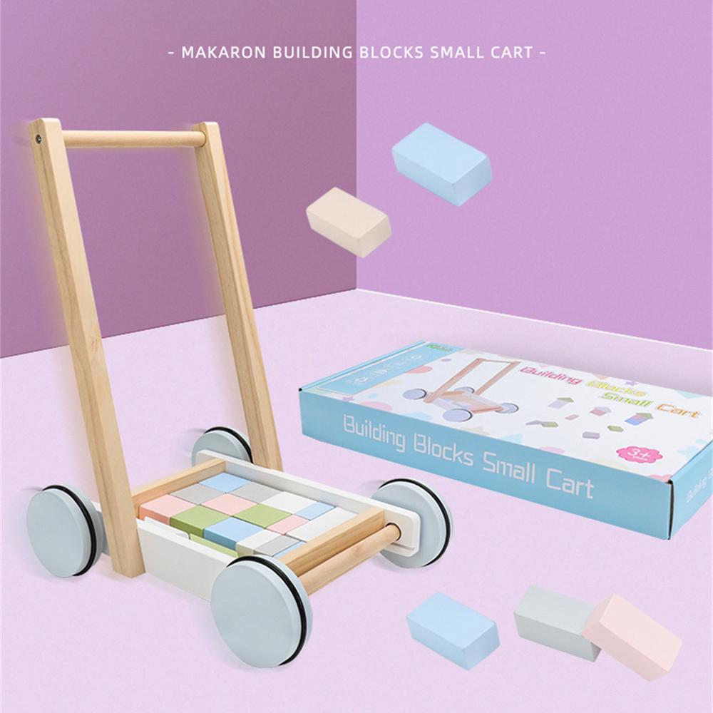 Baby Learning Walkers Baby Learning Walker With Building Blocks Wooden Baby Toy Kids Push Walkers Blocks Push Toys For Toddlers
