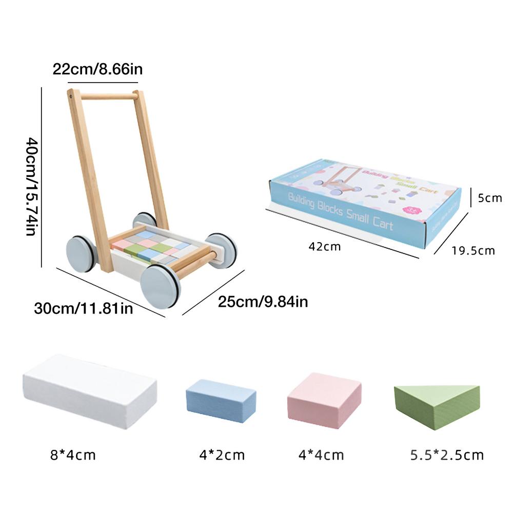 Baby Learning Walkers Baby Learning Walker With Building Blocks Wooden Baby Toy Kids Push Walkers Blocks Push Toys For Toddlers