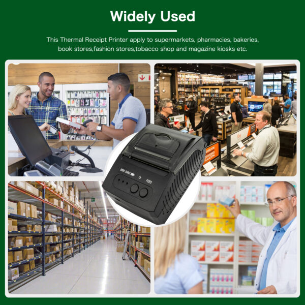NETUM 1809 Mini Portable 58mm Bluetooth Thermal Receipt Printer Support Android /IOS USB Thermal Printer for POS System - Image 5