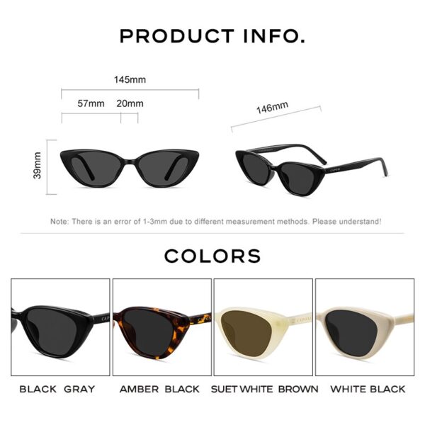 CAPONI Cat Eye Trend Women Sunglasses Polarized Anti-reflective Anti-glare Sun Glasses Female Fashionable Eyewear UV400 CP2227 - Image 5