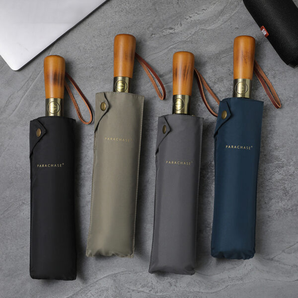 Parachase Automatic Umbrella Rain Women Men 115cm Double Layer Windproof Umbrella Wood Handle 10 Ribs Golf Umbrellas Paraguas - Image 3