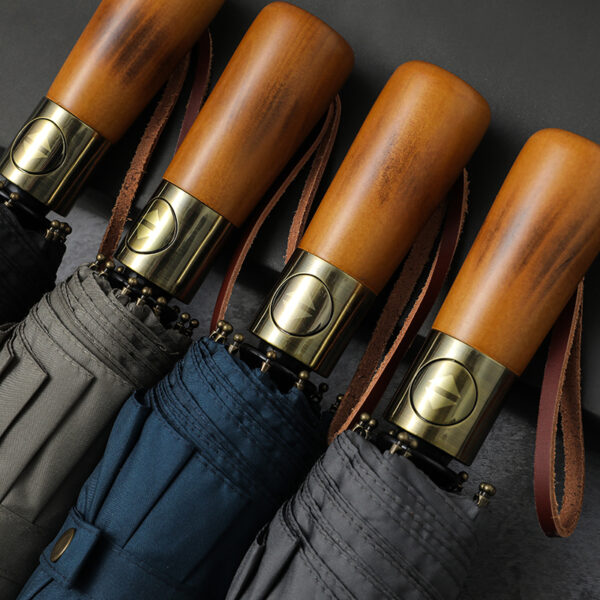 Parachase Automatic Umbrella Rain Women Men 115cm Double Layer Windproof Umbrella Wood Handle 10 Ribs Golf Umbrellas Paraguas - Image 2