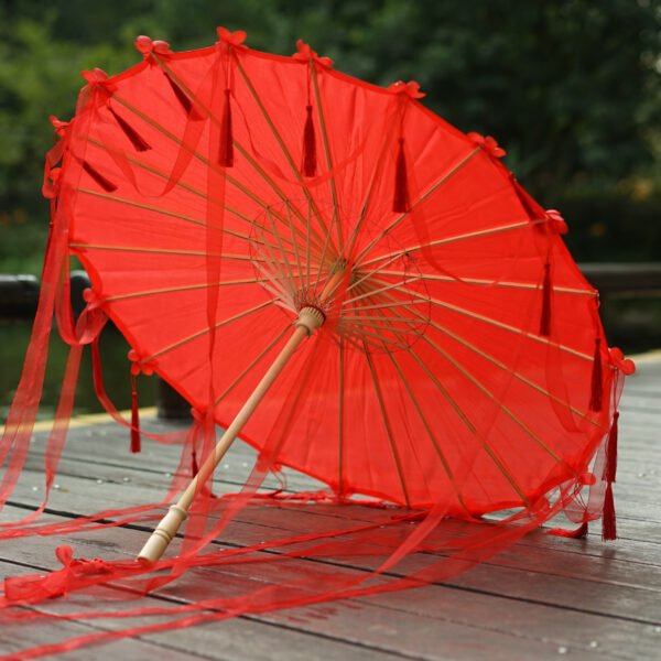 Hanfu Photography Prop Ancient Umbrella Rain Women Antique Tassels Umbrella Photograph Dance Umbrella Cos Game Parasol Japan - Image 4
