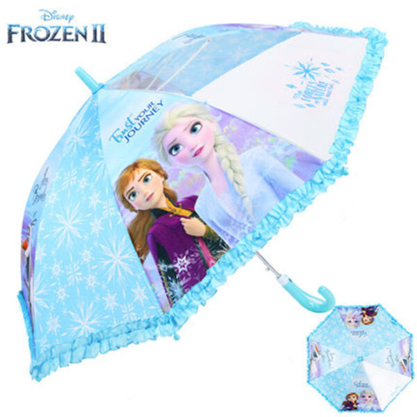Disney Children Umbrella for Girls Children Frozen Cartoon Long Handle Kids Children's Tools Rain Umbrella  Parasol Umbrella - Image 2