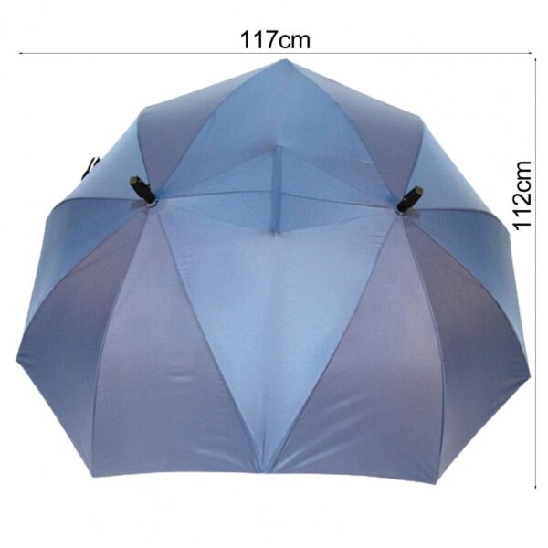 Umbrella Double Top Straight Pole Couple Umbrella Wedding Party Umbrella Large Area Coverage Windproof Sun Protection Umbrellas - Image 6