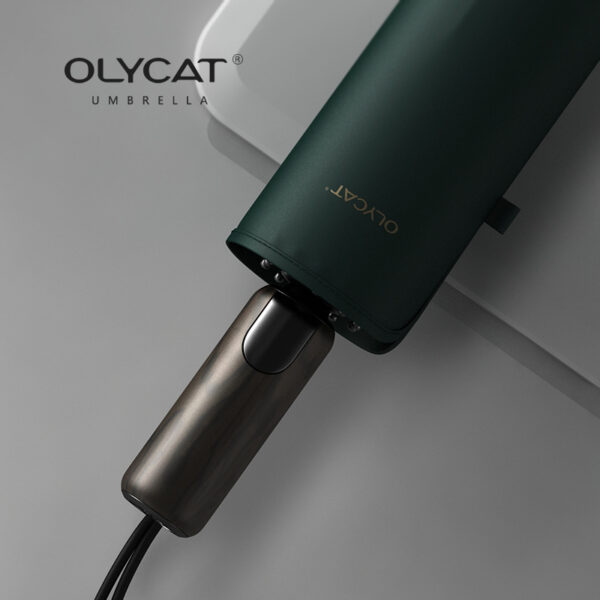 OLYCAT 10k Men 3 Folding Fully Automatic High Density PG Cloth Rainproof Retro Business High-end Clear Outdoor Umbrella - Image 3