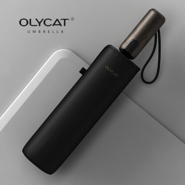 OLYCAT 10k Men 3 Folding Fully Automatic High Density PG Cloth Rainproof Retro Business High-end Clear Outdoor Umbrella - Image 4