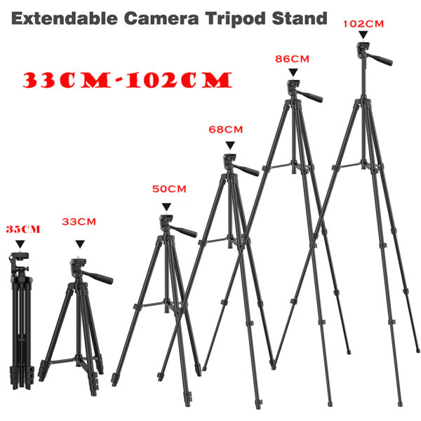 Tripod for Smartphone Lightweight Camera Tripod Stand with Bluetooth Selfie Remote Phone Holder Video Photography for iPhone 14 - Image 5