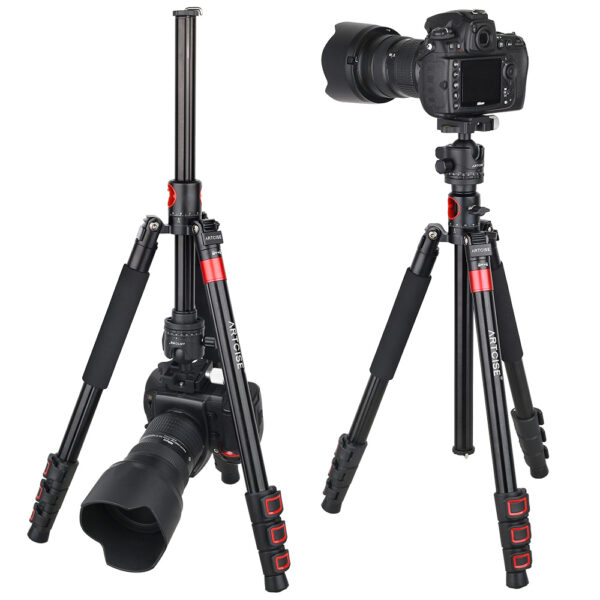 ZF60 Profissional Horizontal Tripod for Camera with Faster Flip Lock 63" 160cm Max Camera Stand Aluminum CNC Better than Q999H - Image 5