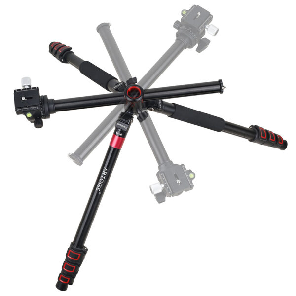 ZF60 Profissional Horizontal Tripod for Camera with Faster Flip Lock 63" 160cm Max Camera Stand Aluminum CNC Better than Q999H - Image 4