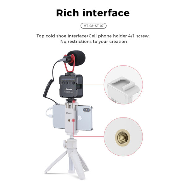 VIJIM Ulanzi MT-08 Foldable Tripod for Phone Mini Portable Selfie Stick1/4''Screw Ballhead Universal For Camera DSLR Accessories - Image 5