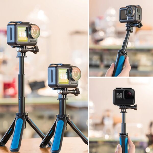 TELESIN Mini Hand Selfie Stick Tripod For GoPro Hero 11 10 9 8 For DJI Osmo Action 2 3 SJCAM Insta360 X X2 X3 Camera Accessories - Image 3