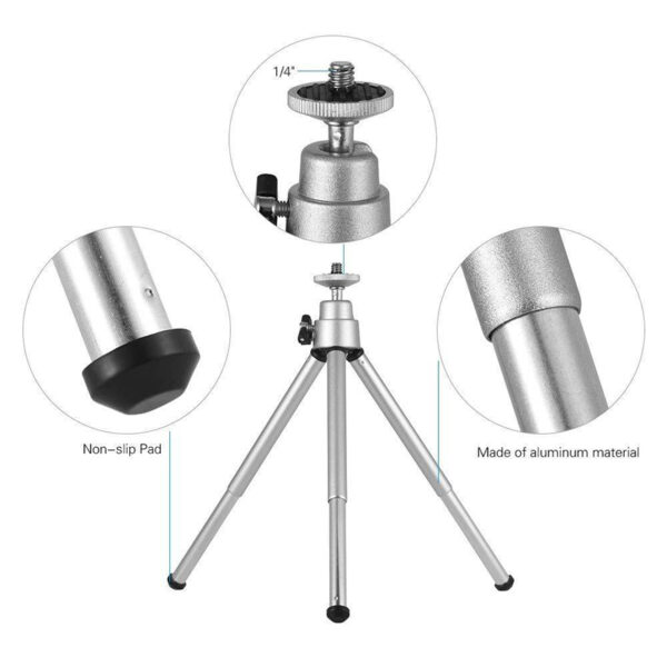 Table Tripod for Phone Smartphone Mini Tripod for IPhone Tripe for Mobile Camera Tripode Stand with Cell Phone Holder Clip tripe - Image 3