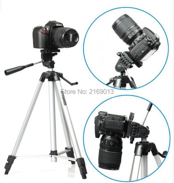 portable camera DV Tripod Stand Weifeng WT-330A+ Phone Clip Kit for Video Camcorder Binoculars - Image 3