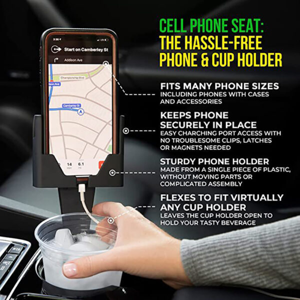 Universal Car Phone Holder ABS Water Cup Stand Drinking Navigation Bracket For iPhone 14 Xiaomi Samsung Multifunction Lazy Mount - Image 2
