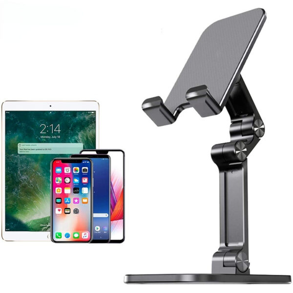 Three Sections Foldable Desk Mobile Phone Holder For iPhone iPad Tablet Flexible Table Desktop Adjustable Cell Smartphone Stand - Image 3