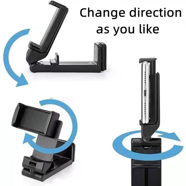Airplane Mobile Phone Holder Portable Travel Stand Desk Foldable Adjustable Rotatable Selfie Holding Train Seat Stand Accesories - Image 5