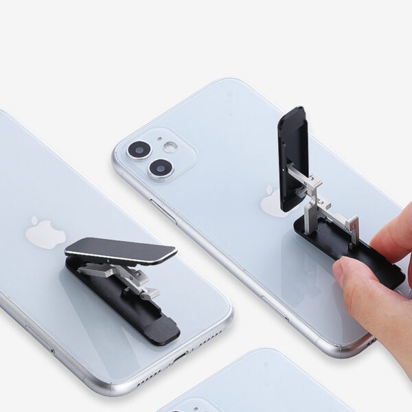 Universal Mini Metal Folding Mobile Phone Holder Stand for Iphone Samsung Xiaomi Portable Desk Mount Cellphone Kickstand - Image 2