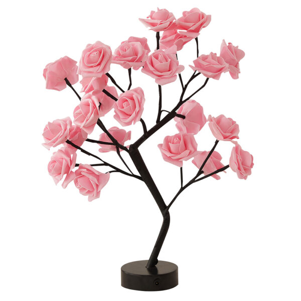 USB Battery Operated LED Table Lamp Rose Flower Bonsai Tree Night Lights Garland Bedroom Decoration Christmas Lights Home Decor - Image 2