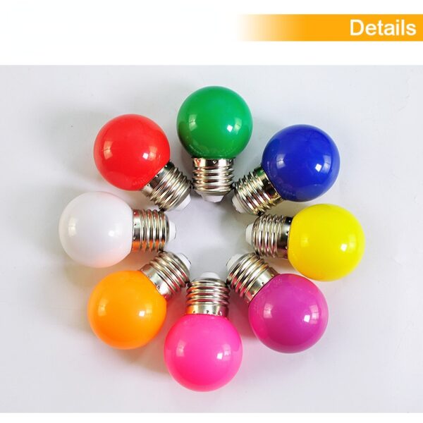 RGB Lamp E27 Led 3W E27 Bulb Globe Bulb AC 220V 240V Saving Energy G45 Festival Colorful Bulb  Led Lamp  Light Bulb - Image 4