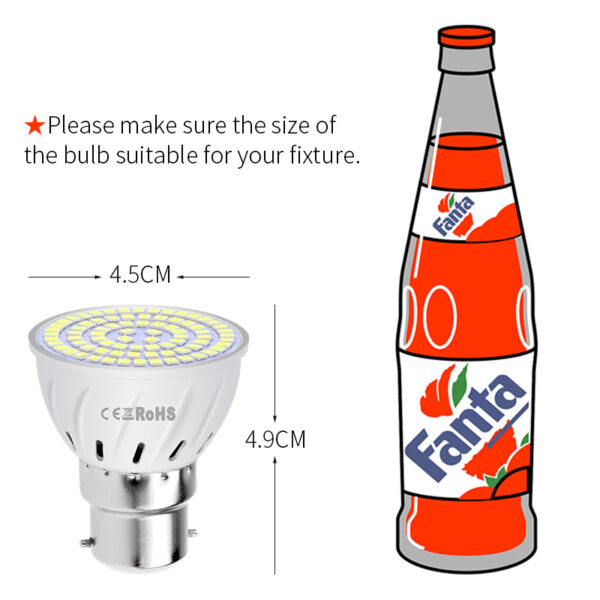 Led Lights GU10 Bombilla E27 Bulb E14 LED Lamp B22 Spot Light MR16 Home Energy Saving Spotlight For Indoor Lighting 48 60 80leds - Image 2