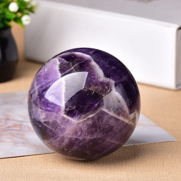 1PC Natural Dream Amethyst Ball Polished Globe Massaging Ball Reiki Healing Stone Home Decoration Exquisite Gifts Souvenirs Gift - Image 5