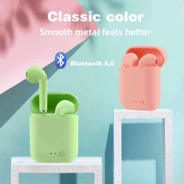 Mini Tws Headset Wireless Earphones Bluetooth 5.0 With Mic Charging Pod For All Smart Phone Mini Earbud Sports Headphones I12 - Image 2