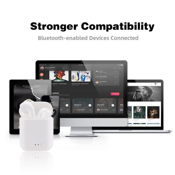 Mini Tws Headset Wireless Earphones Bluetooth 5.0 With Mic Charging Pod For All Smart Phone Mini Earbud Sports Headphones I12 - Image 4