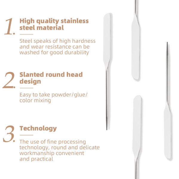 Stainless Steel Makeup Spatula Mixing Stick Foundation Eye Shadow Cream Pigments Mixing Tool Cosmetic MakeUp Toning Sticks - Image 5