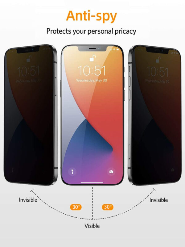 Magtim Privacy Screen Protectors For iPhone 13 Mini 11 12 14Pro MAX XS XR Tempered Glass For iPhone 7 8Plus SE2020 Anti-spy Film - Image 2