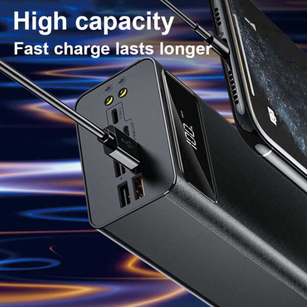 Fast Charging Power Bank 80000mAh High Capacity Portable External Charger Digital Display External Battery light for IPhone mi - Image 3