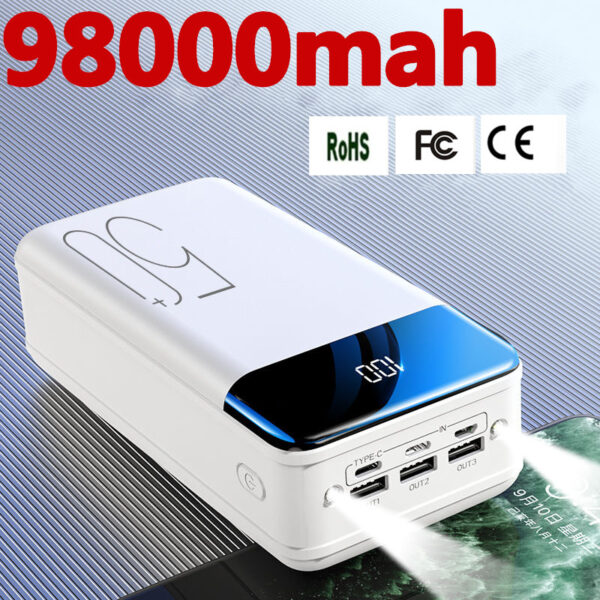 Latest super  genuine fast charging 100000mah /98000mah power bank large capacity mobile power universal 5v2.1a fast charging - Image 4