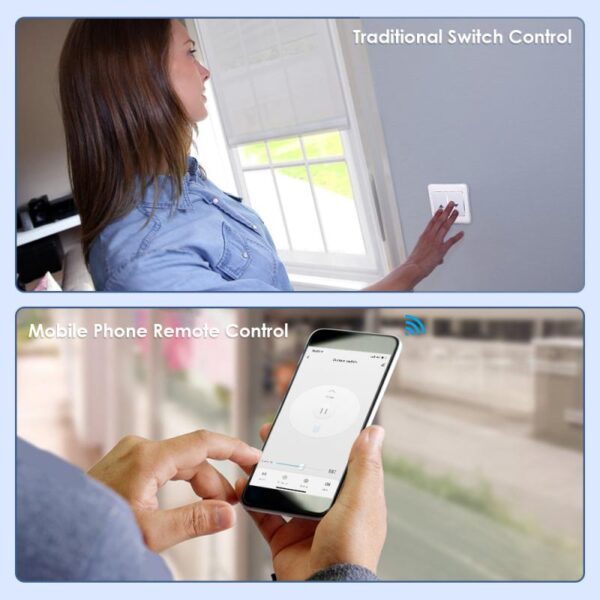 WiFi Smart Curtain Switch, For Roller Shutter Blind Motor Rolling Shutter Doors, Tuya Smart Life APP, Alice Alexa Google Home - Image 3