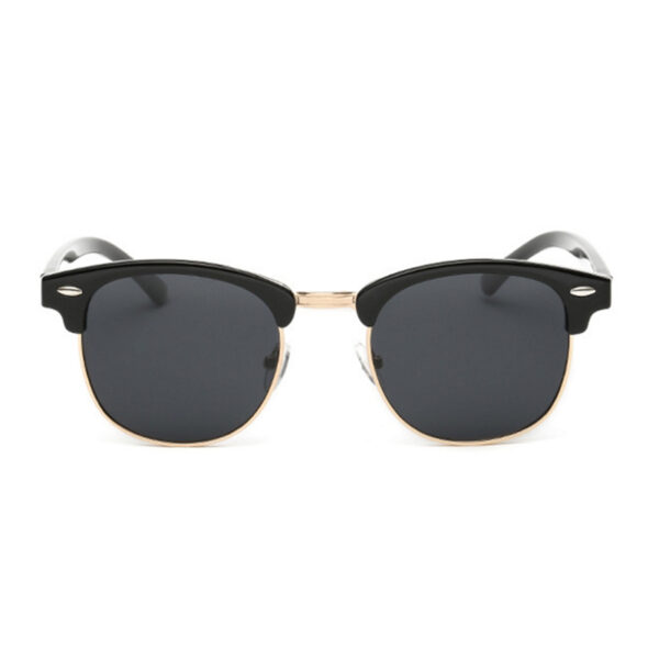 Half Frame Polarized Sunglasses Man Woman Luxury Brand Designer Sun Glasses Male Retro Rivet Mirror Eyewear Metal Gafas De Sol - Image 4
