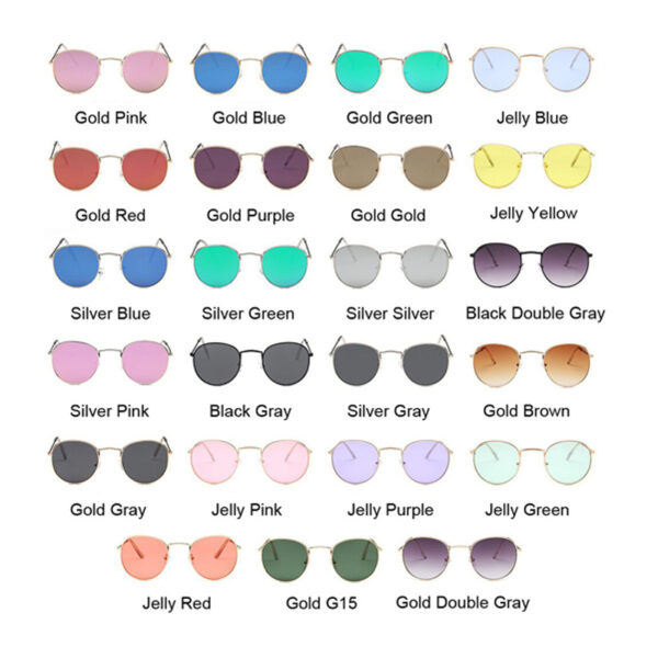 Vintage Small Round Sunglasses Woman Classic Retro Brand Design Sun Glasses Male Mirror Fashion Female Shades Lunette De Soleil - Image 6