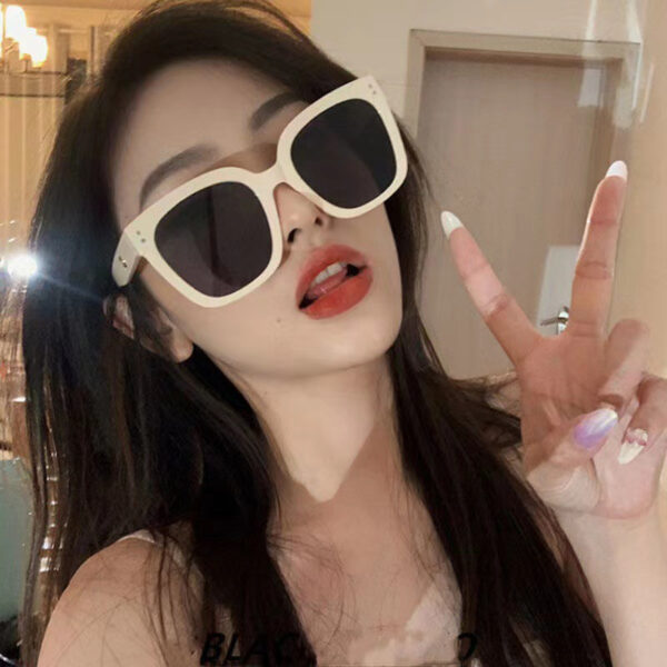 2022 New Big Square Frame Sunglasses UV400 Summer Fashion Vintage Ladies Sun Glasses Outdoor Travel Beach Sun Shade Eyewear - Image 4
