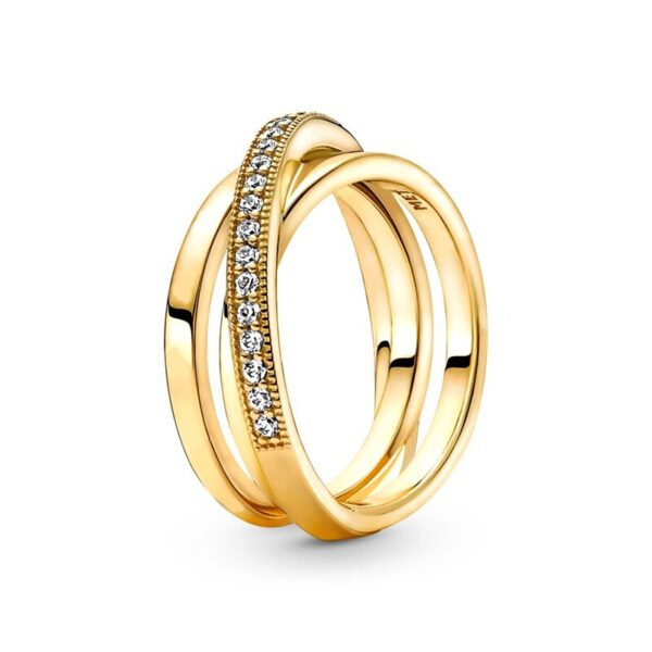 2022 New Gold Plated 925 Silver Ring Zircon Sparkling Princess Wishbone Heart Ring Women Original Ring Fine Jewelry - Image 2