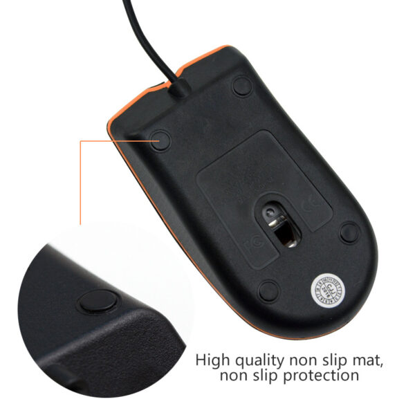 RYRA Wired Mouse 1200DPI Computer Office Mouse Non Slip Matte Texture Business Office Home Laptop Wired Mouse Accessories - Image 3