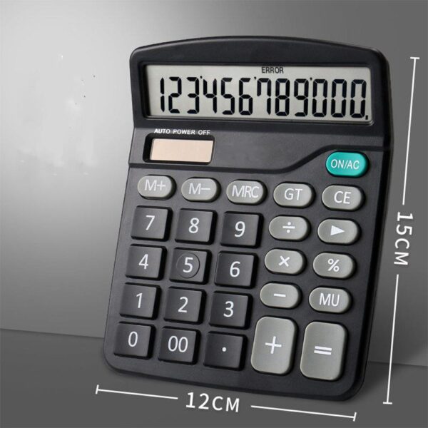 12 Digits Electronic Calculator Solar Calculator Dual Power Supply Calculator for Home Office School Financial Accounting Tools - Image 2