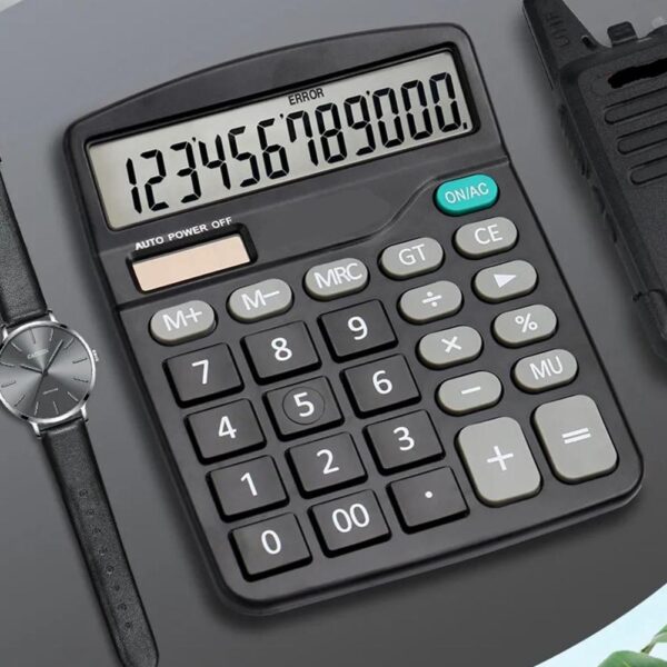 12 Digits Electronic Calculator Solar Calculator Dual Power Supply Calculator for Home Office School Financial Accounting Tools - Image 4