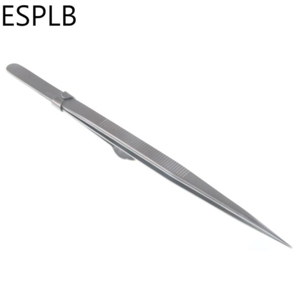 6.3'' Slide Lock Stainless Steel Presicion Adjustable Tweezers Straight/Curved Tip Anti Static Tweezers for Jewelry Electronic - Image 4