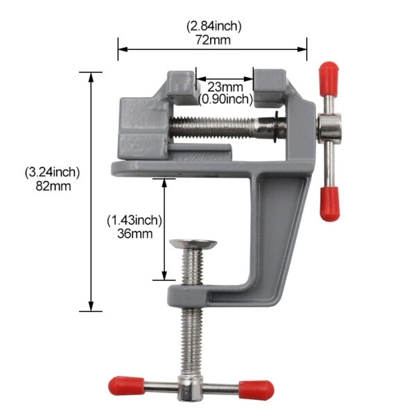 Mini Bench Vise Table Clamp Screw Vise for DIY Craft Mold Fixed Repair Tool Plier Jewelry Electronics Workbench - Image 2