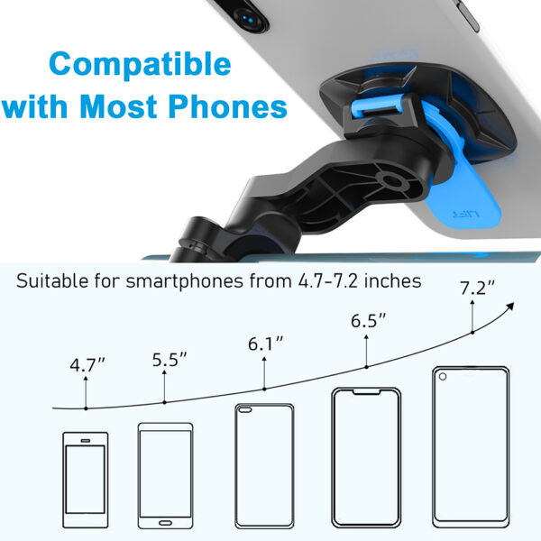 Motorcycle Bike Phone Holder Shock Absorber Absorption Modul Bracket Anti-shake Mount Stand Adapter Accessories Clip Self Lock - Image 2