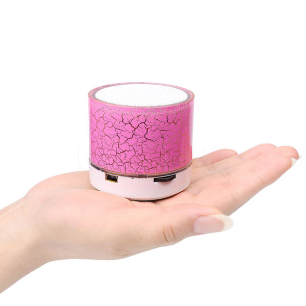 Mini Portable Car Audio Dazzling Crack LED Lights Wireless Bluetooth Subwoofer Speaker Support TF Card USB For PC/Mobile Phone - Image 4