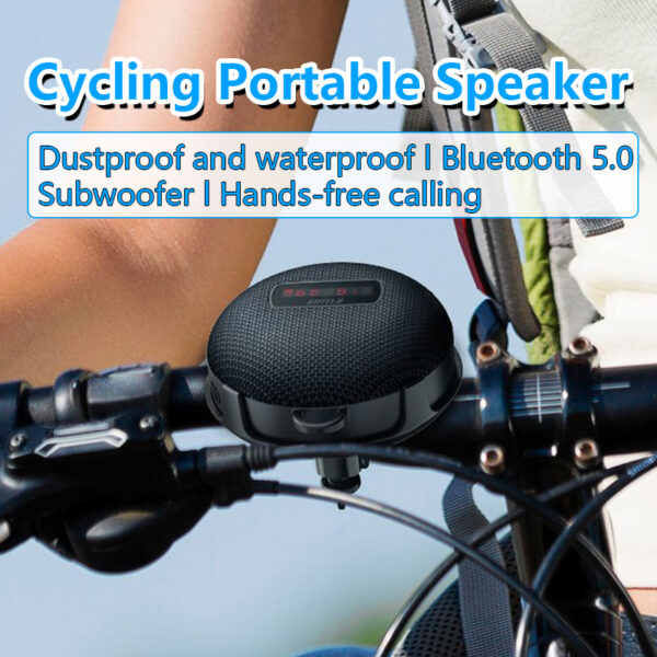 8W High Power Bicycle LED Digital Display Wireless Bluetooth Speaker Portable Outdoor Column IPX7 Waterproof Subwoofer Hand Free - Image 2