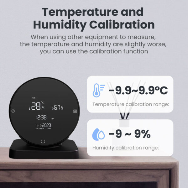 WiFi Tuya Smart Temperature Humidity Sensor Work with Alexa Google Home IR Remote Control Hygrometer Thermometer - Image 3