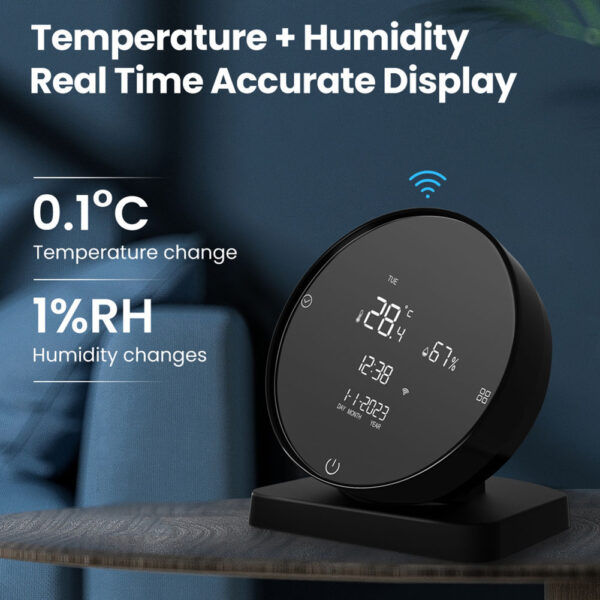 WiFi Tuya Smart Temperature Humidity Sensor Work with Alexa Google Home IR Remote Control Hygrometer Thermometer - Image 2