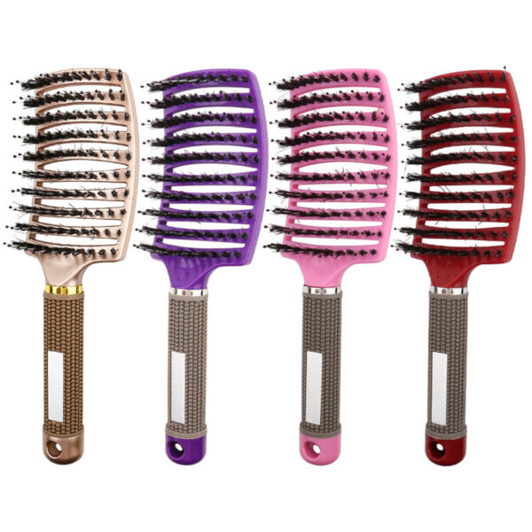 Hair Brush Scalp Massage Comb Hairbrush Bristle&Nylon Women Wet Curly Detangle Hair Brush for Salon Hairdressing Styling Tools - Image 4
