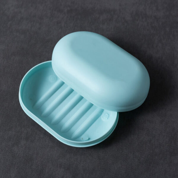 Soap Dish with Lid Oval Soap Box Super Sealed Storage Box Waterproof Travel Home Bathroom Soap Storage Box Plastic Soap Box - Image 2